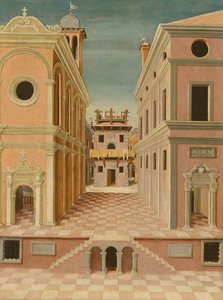 Vista de la ciudad (pintura) de Italian School
