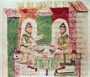 La Mesa de los Ricos, de De Universo por Rabanus Maurus (c.780-856) 1023
