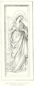 Annonciation, Collection de Florence, Academie des Beaux-Arts (grabado) de Italian School