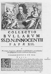 Colección de las Bulas Papales del Papa Inocencio XII (grabado)