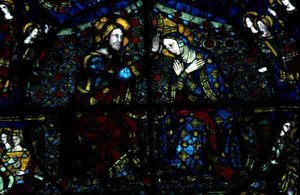 Coronación de la Virgen, de la ventana rosa oeste