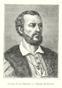 Cosme II de Medicis, Dibujo de Garcia de Italian School