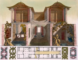 Corte del Salón de Audiencias del Palacio Imperial, Pekín, c.1820s-30s de Italian School