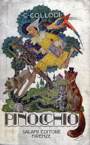 Portada del libro de Carlo Collodi "Pinocho" editado por Salani editore, hacia 1920. de Italian School