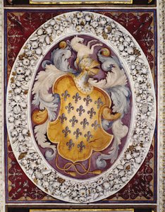 Escudo de la familia Farnesio (fresco) de Italian School