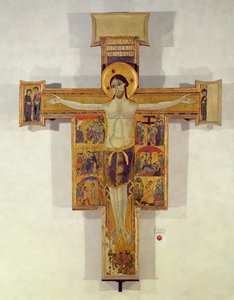 Crucifixión, Escuela Toscana, segunda mitad del siglo XII de Italian School