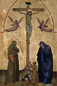 Crucifixión con San Francisco de Asís y un donante