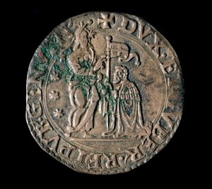 Moneda de la República de Génova: testón de plata de Italian School