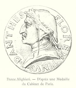 Dante Alighieri, según una medalla del Gabinete de París