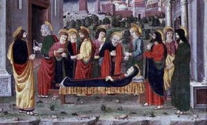 Muerte de la Virgen (compartimento de una predela), Véneto, c.1480 de Italian School