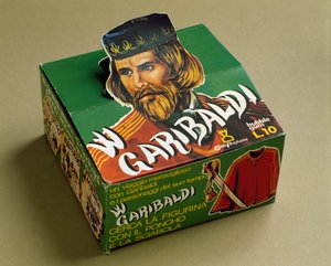 Productos derivados: caja de chicles con la efigie de Giuseppe Garibaldi de Italian School