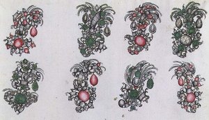 Diseños para aigrettes de Italian School