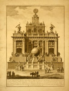 Dispositivo para crear exhibiciones de fuegos artificiales y un globo aerostático de Italian School