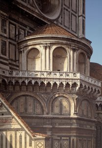Vista exterior de la Basílica (Duomo) siglos XIV-XV de Italian School