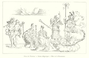 Fiestas de Florencia, Escena alegórica, Marte y la Fama