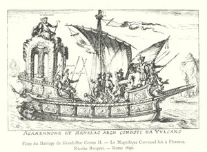 Fiestas del matrimonio del Gran Duque Cosme II, El magnífico carrusel hecho en Florencia, Nicolás Bocquet, Roma 1690 de Italian School