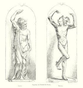 Figurines del Pedestal del Perseo, Júpiter, Mercurio