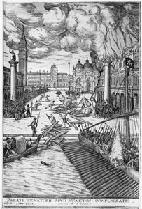 Incendio en el Palacio Ducal de Venecia