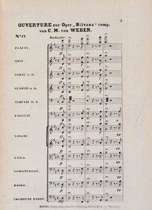 Primera página de la obertura de la ópera 