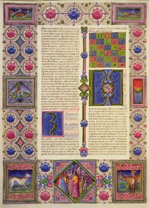 Fol.104v Libro del profeta Zacarías, de la Biblia de Borso d