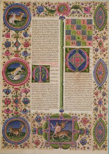 Fol.108v Libro del Profeta Malaquías, de la Biblia de Borso d