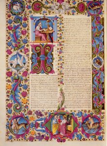 Fol.172v Segundo Evangelio de Juan, de la Biblia de Borso d