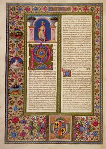 Fol.195v Carta de San Pablo a Cortina, de la Biblia de Borso d