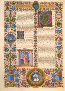 Fol.204v Carta de San Pablo a los Colosenses, de la Biblia de Borso d