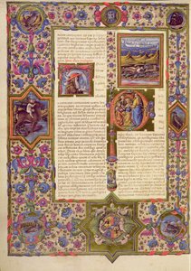Fol.280r Apertura del capítulo del Eclesiástico, de la Biblia de Borso d