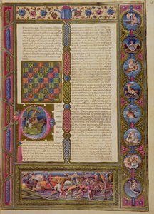 Fol.99r Palabras iniciales del Libro del Judío, de la Biblia de Borso d