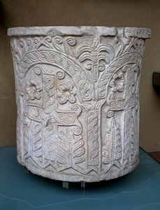 Pila bautismal, originalmente de la iglesia de Santa Águeda en Quirinale