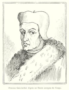 Francesco Guicciardini según un dibujo anónimo de la época de Italian School