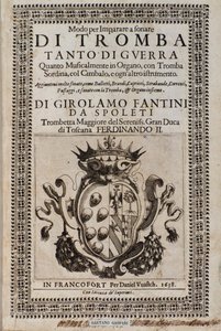 Portada de Modo per imparare a sonare di tromba método para aprender trompeta por Girolamo Fantini (1600-1675) de Italian School