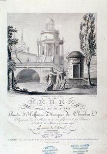 Portada de la partitura musical de Medea (escena 3), ópera de Luigi Cherubini de Italian School