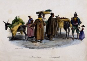 Vendedores de frutas y verduras de Italian School