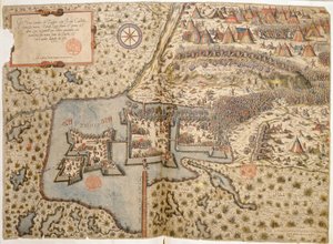 Vista general de la Batalla de Szigetvar, 1566