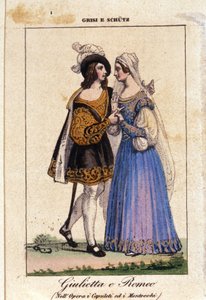 Giulia Grisi y Schutz interpretando Romeo y Julieta en 