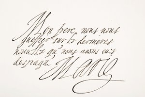 Caligrafía y firma de María de Médici