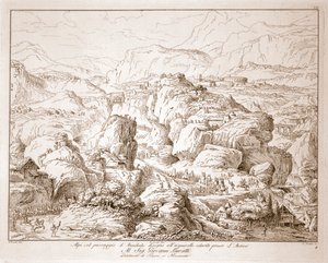 Aníbal cruzando los Alpes de Italian School