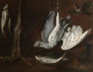 Liebre, Espátula y Pescado, mediados de 1600 de Italian School