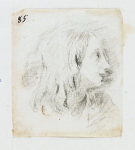 Cabeza de un niño de perfil de Italian School