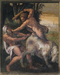 Hércules matando al toro cretense, Salón Amarillo de Italian School