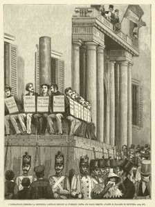 Los Condenados Escucharon la Sentencia Capital Expuestos al Público sobre un Escenario Frente al Palacio de Justicia de Italian School