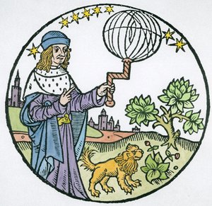 Retrato ideal de Aristóteles (384-322 a.C.), copia de una ilustración de Aristoteles cum Leonardi Aretini Commentariis, Venecia 1516, utilizada en una Historia de la Magia, publicada a finales del siglo XIX