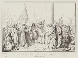 Il Doge Andrea Contarini incoraggia il Popolo