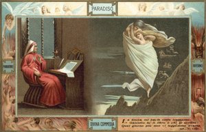 Ilustración para La Divina Comedia de Dante (litografía en color)