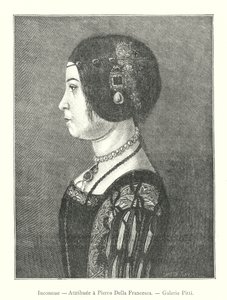 Inconnue, Attribuee a Pierro Della Francesca, Galerie Pitti (grabado) de Italian School