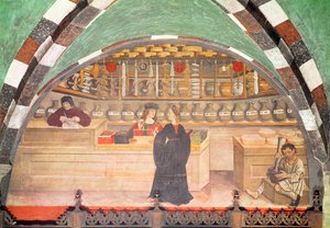 Interior de una farmacia de Italian School