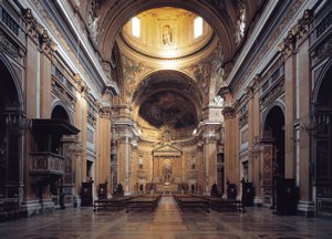 Vista interior de la iglesia del Gesù en Roma, circa 1568 de Italian School