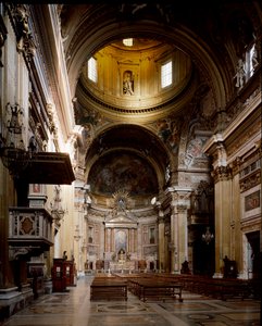 Vista interna de la Iglesia Jesuita del Gesù de Italian School